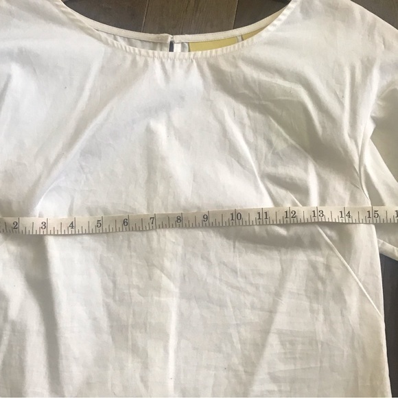 NWT Anthro Maeve White Flutter Sleeve‎ Top 0 - Picture 6 of 10